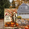 Fall Jesus Garden Flag Autumn Christian Decoration Pumpkin Cross Design