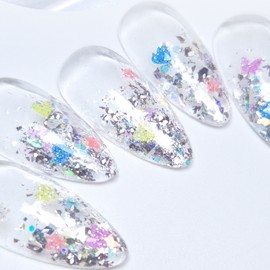 DIAME Diamy Mermaid Shell Silver Flake Silver Foil Nail Glitter / 다이아미 머메이드쉘 실버플레이크 은박 네일글리터