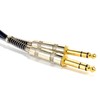 kenable GOLD Stereo/Balanced Jack 6.35mm METAL Plugs Cable Lead Black
