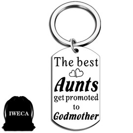 Mothers Day Gifts keychain for Aunt - Best Auntie Ever Presents From Niece Nephew Pregnancy Announcement New Great Aunt, Christmas Birthday GIft Valentines Jewelry -Only The Best Aunts Get Promoted
