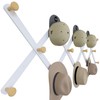 SKOLOO Large Hat Rack for Wall, Wooden Accordion Wall Hanger,
