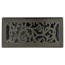 Sierra Grates Precision Flow 4"x12" Steel Floor Register - Floral Design, Metallic Bronze Finish - Premium Home Vent Covers, Durable & Decorative - Fits 4"x12" Duct Openings, Easy Installation