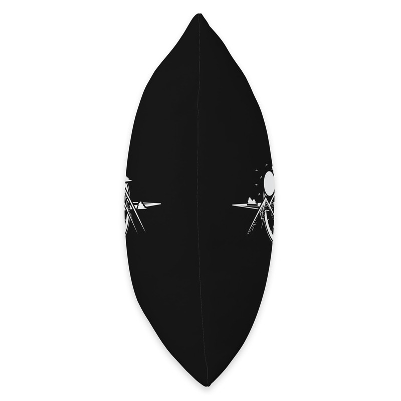 Mountains Compass Hiking Hobby Throw Pillow