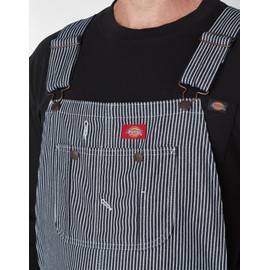 Dickies Mens Hickory Striped Bib Overalls and Coveralls Workwear Apparel, Hickory Stripe, 32W x 32L US