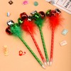 MFUOE 6 Pieces Christmas Pen Christmas Jingle Bell Ballpoint Pen