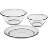 Anchor Hocking Bowls & Platter Hobnail Serving Dishes, 3 Piece