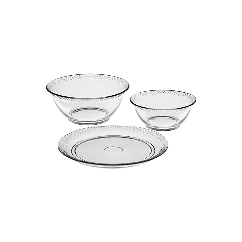Anchor Hocking Bowls & Platter Hobnail Serving Dishes, 3 Piece