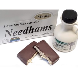 Maine Maple Needhams, Gourmet Chocolate Candy Bars, 6 count, Great for Valentine's Day, Mother's Day, Christmas, Corporate gifts or Get Well Gift Box
