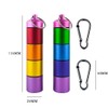7 Days Rainbow Colour Aluminum Pill Bottle with Carabiner ，Stackable