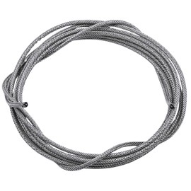 KHLESBY 20 Ft Braided Shielded Push-Back Cloth Metal Color Wire Cloth-Covered Pre-Tinned Pushback 22 AWG Guitar Wire