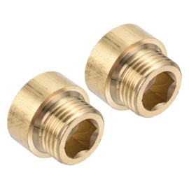 PATIKIL Shower Head Extension Arm, 2 Pack Brass G1/2 Male to Female Thread 20mm Length Pipe Fitting Shower Head Extender