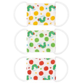 Skater MSKG0 Gauze Mask for Toddlers & Babies, Ages 2 - 4 Years, 3 Masks, Antibacterial, Design: The Hungry Caterpillar, 3.5 x 2.6 inches (8.8 x 6.5 cm)