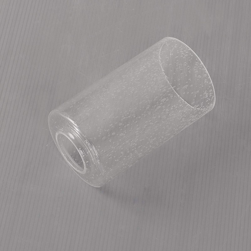 Voguad Seeded Glass Lamp Shade 3 Pack, Clear Cylinder Glass