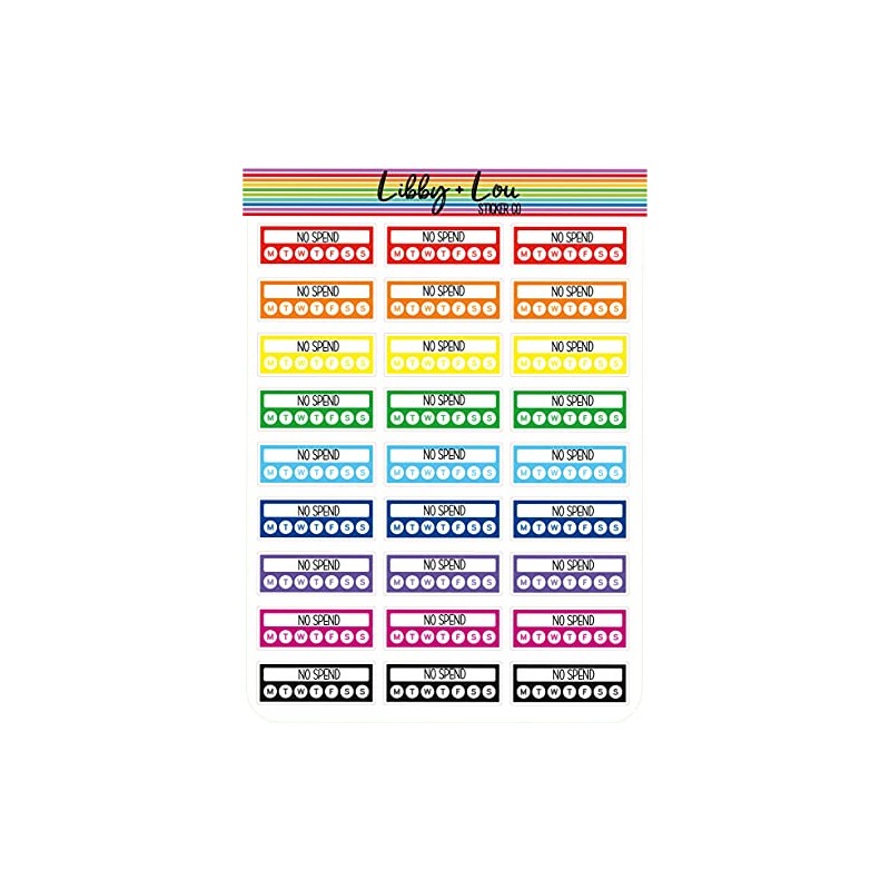 No Spend Habit Tracker | Libby and Lou Sticker Co