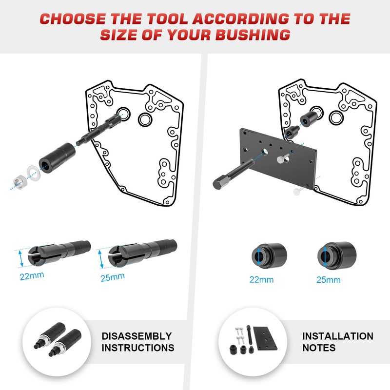 Dasen Inner Cam Bearing Installer and Puller Tools Compatible with