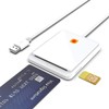 White USB Smart Card Reader, CAC ID Card Reader, SIM