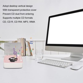 Portable CD Player with Bluetooth, Retro CD Player for Home, HiFi Sound Speaker Supports AUX USB CD Music Player with Remote Control, Dust Cover