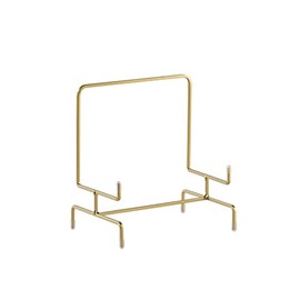 TRIPAR Small Gold Metal Display Stand Easel for Bowl and Platters, Cookbooks, Pictures, Deep Dishes