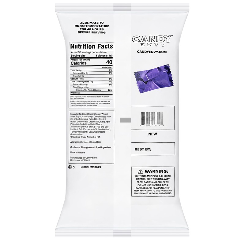 Candy Envy - Purple Wrapped Buttermints - 13 oz. Bag