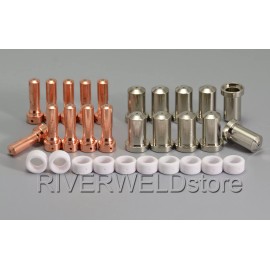 RIVERWELD PT- 23 27 Plasma Cutter Torch Electrode 33366 Tip Nozzles 50Amp 33369 Kit 30pcs