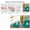 ZRIZQ Paint by Numbers for Adults Beginners,Cat Flowers Adult Paint