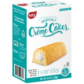 Katz Gluten Free Vanilla Crème Cakes | Dairy Free, Nut Free, Soy Free, Gluten Free | Kosher (3 Packs of 6 Crème Cakes, 8.8 Ounce Each)