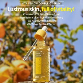 LAPALETTE Beauty Vita Yellow Double C Serum. 1.18 Fl.oz | Nourishing & Skin Firming Effects | 9 Essential Vitamins | Korean Skincare
