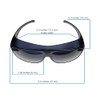 OPTEGO Fit Over Sunglasses, Smoke Color, 100% UVA/UVB Protection; Polycarbonate