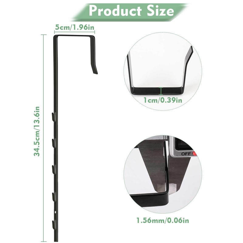FWUNYVN 2 Pairs Over-The-Door Mirror Hanger, Adjustable Door Mirrors Hook