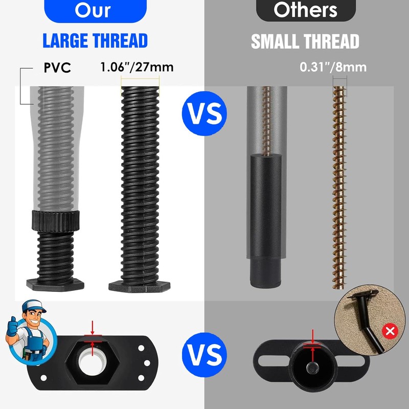 SKMYL Adjustable Height Center Bed Support Leg for Sagging Shelf,