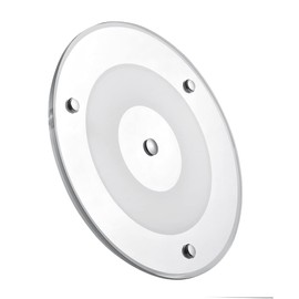 Obeaming 12V LED Campervan Ceiling Light, 7.25” 9W Dimmable Panel Dome Light with Blue Light Touch Switch, 720LM 5000K Surface Mount Roof Lamp for Boat Camper Van Caravan Motorhome Interior Lighting