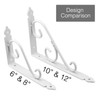 Ouvin Decorative Wall Shelf Brackets 4 Pack 6inch Heavy Duty