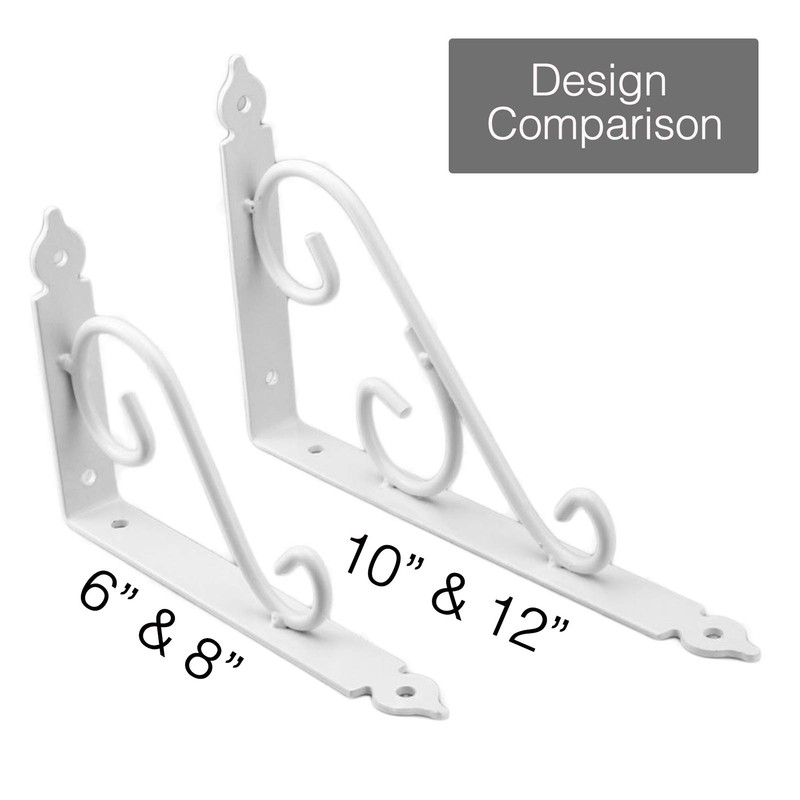 Ouvin Decorative Wall Shelf Brackets 4 Pack 6inch Heavy Duty