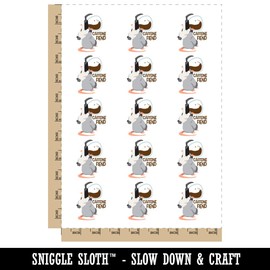 Caffeine Fiend Opossum Coffee Pot Temporary Tattoo Water Resistant Fake Body Art Set Collection - 15 2" Tattoos (1 Sheet)