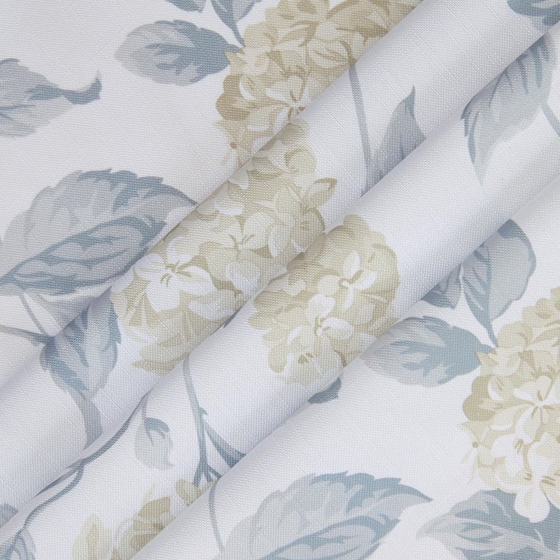 Laura Ashley Hydrangea Window Curtains with Rod Pocket, 96-inch Length,