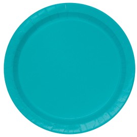 Unique Party 32123EU Eco-Friendly Paper Plates 23 cm Teal Colour Pack of 16, Teal