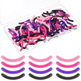 Oruola 120pcs Eyelash Curlers Refills,4 Colors Eye Lash Curler Refills,Care Makeup Tools Rubber Lash Curler Refill Pads for Universal Eyelash Curlers,Rich Colors (Pink, Rose Red, Purple, Black)