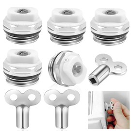 Radiator Bleed Valve with 3 Bleed Keys, Copper Bleed Valves, Manual Heating Valve, Pack of 5
