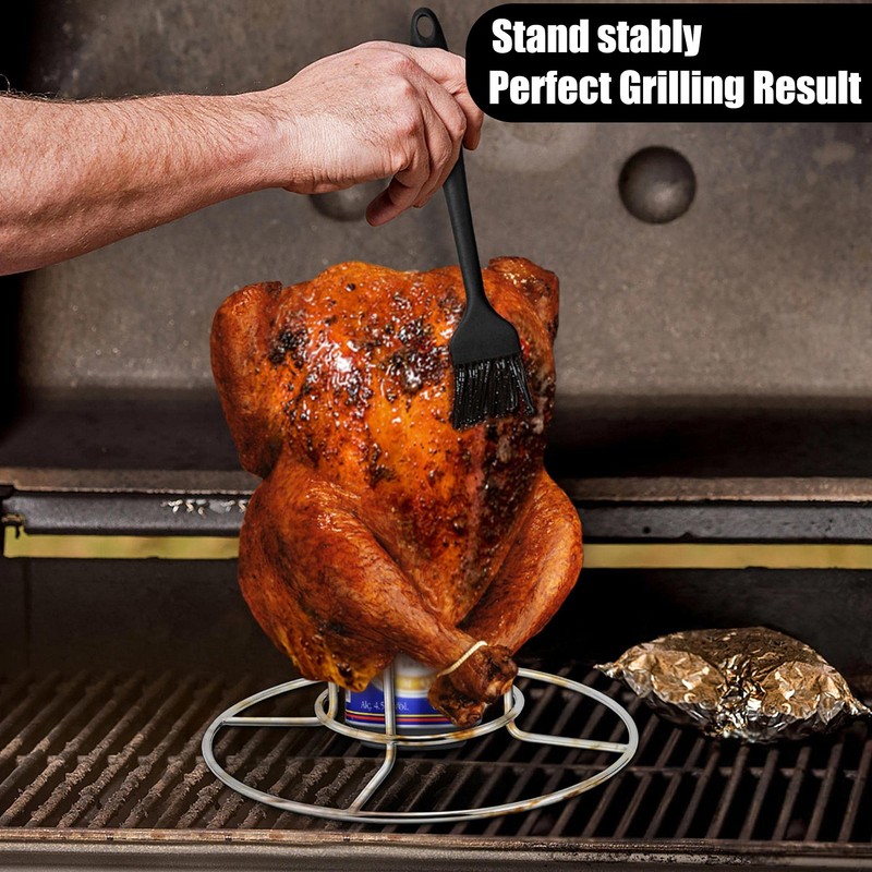 TeamFar Beer Can Chicken Holder - Stainless Steel Stand for