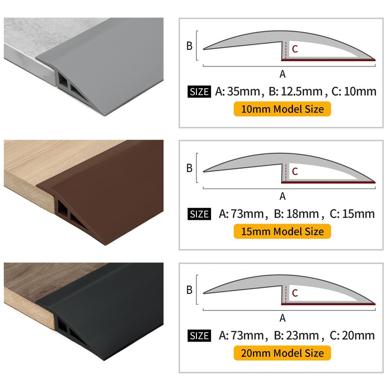 BNELL Carpet & Floor Edging Trim Strip,Self Adhesive-PVC Floor Transition