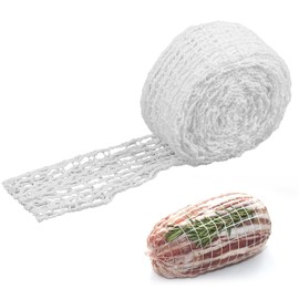 Styquenzer 5m Meat Netting Roll, Size 16, Elastic Smoked Meat Poultry Netting Butcher Twine Nettings Rolls Wrapping Net Ham Food Beef Net Rolls for Meats Cooking Meats Sausage Making (1 Roll-16.4Ft