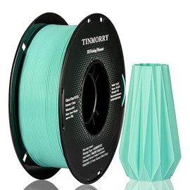 TINMORRY Glass Fiber Reinforced PETG Filament 1.75mm, High Impact Resistance Matte PETG GF 3D Printing Filament, Durability & Stiffness, Fits Bambu Lab FDM 3D Printers, 1 KG 1 Spool, Mint Green