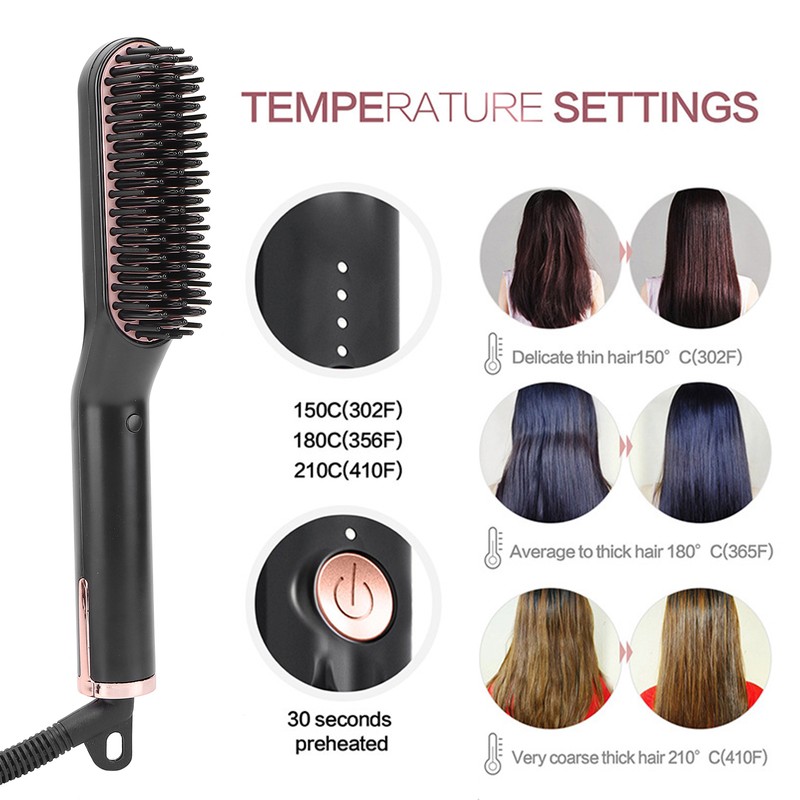Multifunction Man Person Care Straightening Comb Hair Dressing Beard Straightener