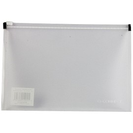 Q-Connect Transparent A4 Document Zip Wallet - Pack of 10