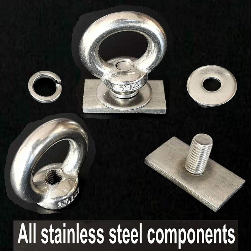 Pmsanzay 4 Pack Heavy Duty Eye Bolt, Stainless Steel -