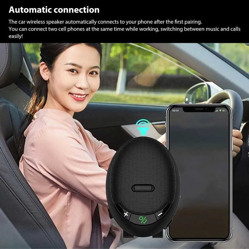 Car Wireless Bluetooth Speaker BT 5.0 EDR Support Voice Helper