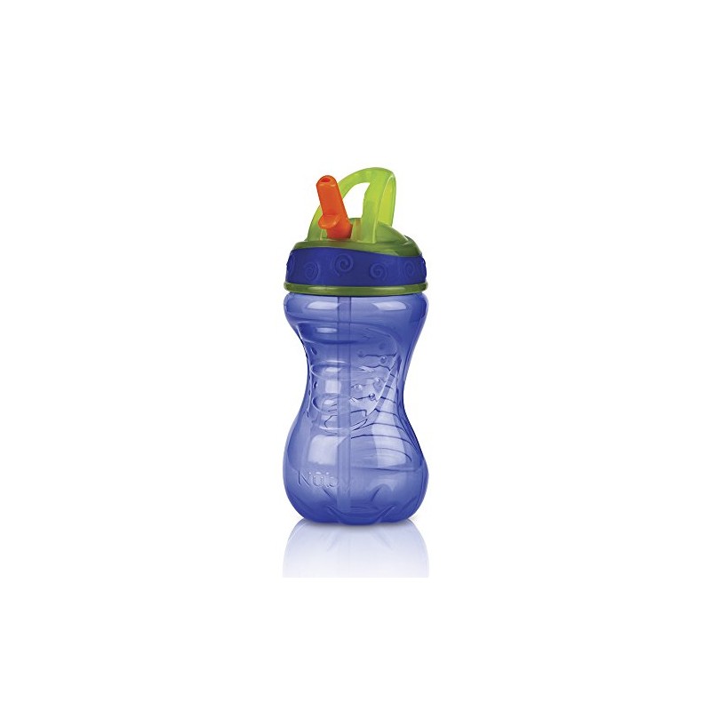 Nuby 9949-100 Vaso Antiderrames con Boquilla Flip-it, 10 oz, Morado