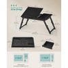 SONGMICS Laptop Desk, Bed Sofa Breakfast Tray, Adjustable Tilt Top,