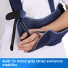 Velpeau Arm Sling Shoulder Immobilizer with Waist Strap, Ventilated &