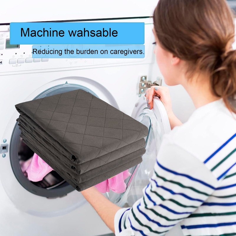 HUNAIGEE Washable Non-Slip Incontinence Bed Cover Reusable Incontinence Bed Pads